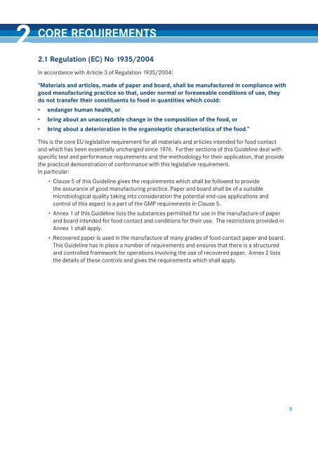 Industry guideline for the Compliance of Paper & Board ... - cepi