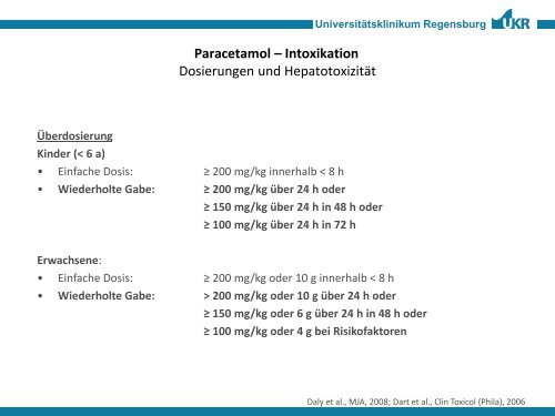 Paracetamol - Intoxikation