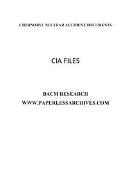 Chernobyl Nuclear Power Plant CIA Files - Paperless Archives