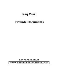 Iraq War Prelude Documents - Paperless Archives