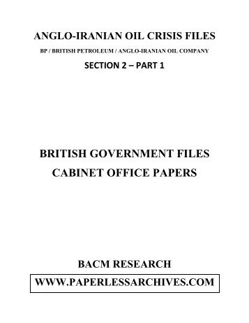 British Government Files Part 1 - Paperless Archives