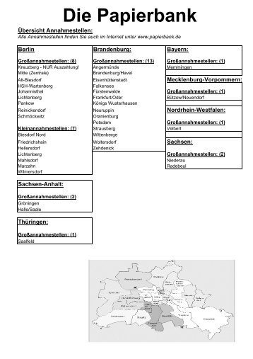 aktuelle Annahmestellen Feb10 (Kunden) - Die Papierbank