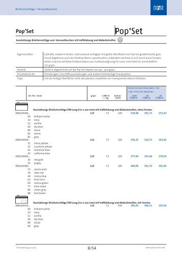 Preisliste herunterladen - Papier Union