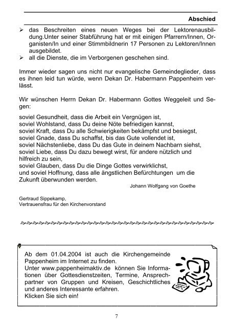 Gemeindebrief - Pappenheim.info