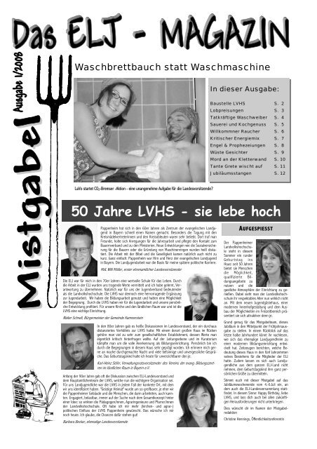50 Jahre LVHS - sie lebe hoch - Evang. Landjugend in Bayern