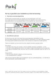 Par-ky is geschikt voor installatie op vloerverwarming.