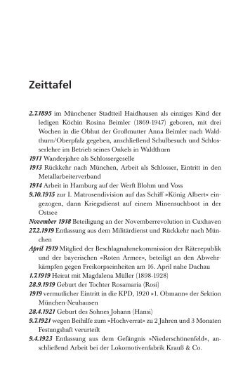 Zeittafel