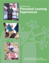 Guidelines for Preschool Learning Experiences