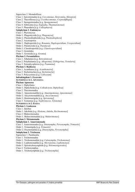 Diseases, pathogens and parasites of Undaria pinnatifida