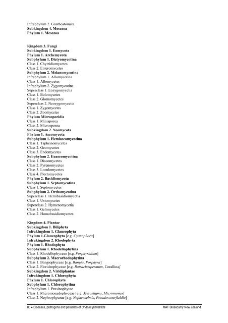 Diseases, pathogens and parasites of Undaria pinnatifida