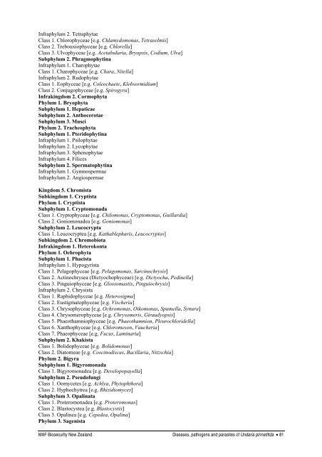 Diseases, pathogens and parasites of Undaria pinnatifida