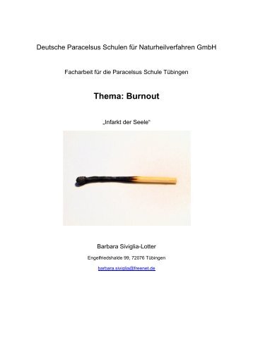 Thema: Burnout - Paracelsus