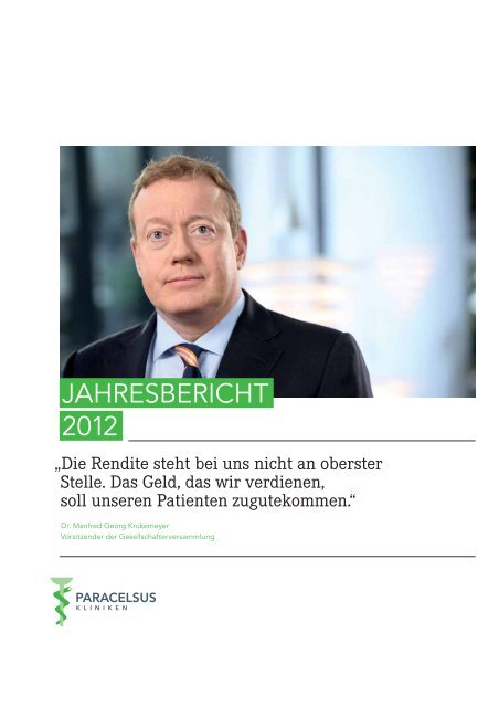 JAHRES- BERICHT 2012 - Paracelsus-Kliniken