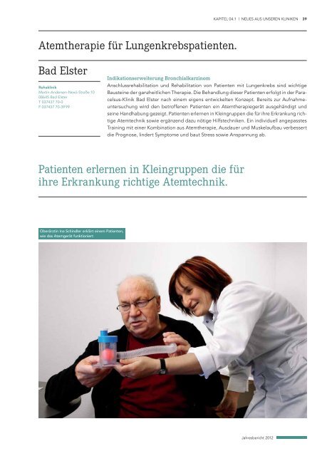 JAHRES- BERICHT 2012 - Paracelsus-Kliniken