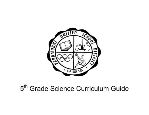 Grade 5 Science Curriculum Guide