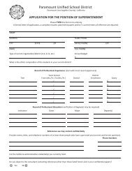 fillable application form - Paramount Unified School District