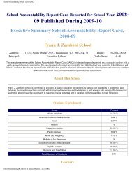 School Accountability Report Card (SARC) - Paramount Unified ...