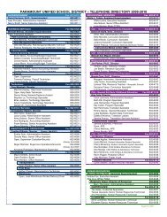 telephone directory 2009-2010 - Paramount Unified School District