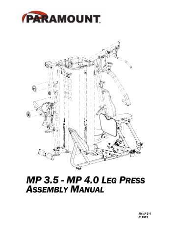MP 3.5 - MP 4.0 LEG PRESS - Paramount Fitness