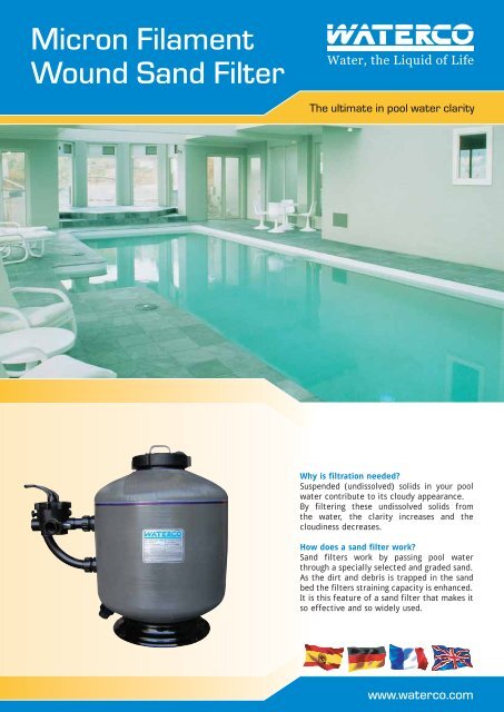 Micron Filament Wound Sand Filter - Paramount Pools