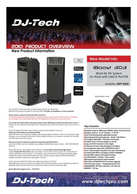 Iboost 303 Product Overview Dj Tech