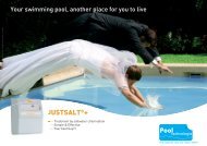 Just Salt Plus - Pool Tech brochure - Paramount Pools