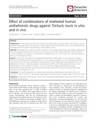 Effect of combinations of marketed human anthelmintic drugs ...