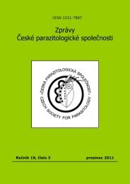 ZprÃ¡vy ÄeskÃ© parazitologickÃ© spoleÄnosti - ÄeskÃ¡ parazitologickÃ¡ ...