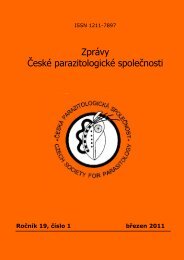 ZprÃ¡vy ÄeskÃ© parazitologickÃ© spoleÄnosti - ÄeskÃ¡ parazitologickÃ¡ ...