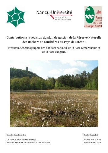 Contribution Ã  la rÃ©vision du plan de gestion - Parc naturel rÃ©gional ...