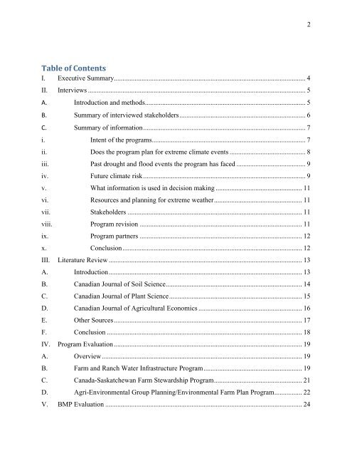 Evaluation of Drought and Excessive Moisture Preparedness ...