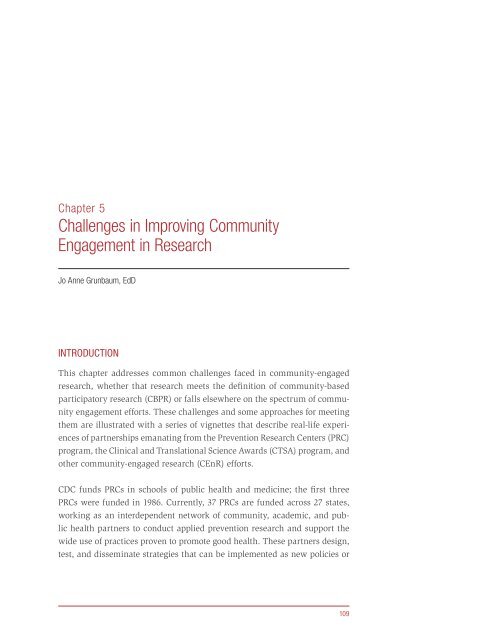 Principles of Community Engagement (Second Edition)