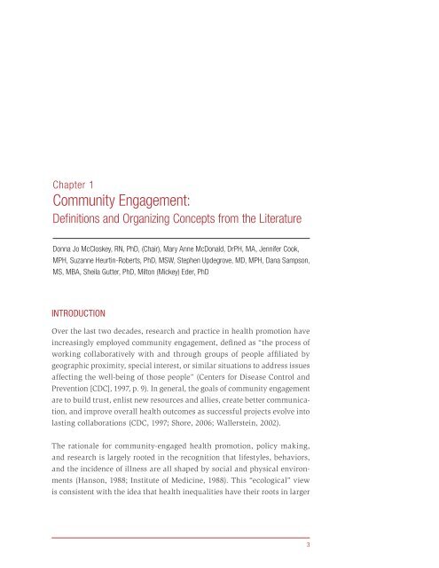 Principles of Community Engagement (Second Edition)