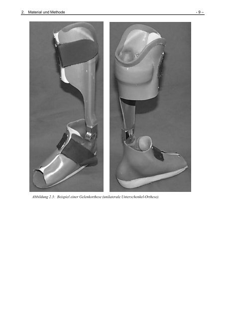 Ganganalytische Bewertung der Eigenschaften von Orthesen für ...