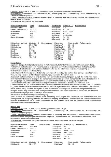 Ganganalytische Bewertung der Eigenschaften von Orthesen für ...