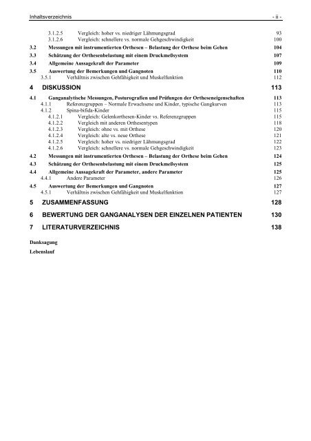 Ganganalytische Bewertung der Eigenschaften von Orthesen für ...