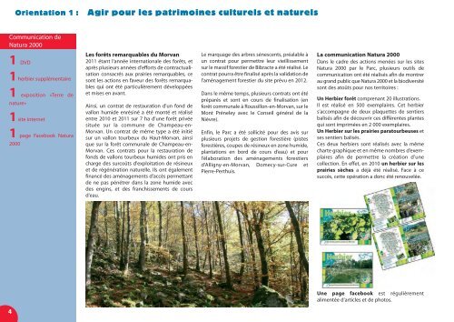 Bilan 2011 (PDF - 4656 Ko) - Parc naturel rÃ©gional du Morvan