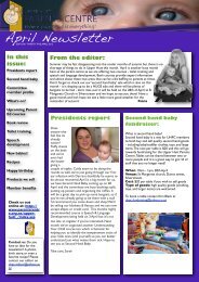UHPC Newsletter April 2012 - Parents Centres New Zealand Inc