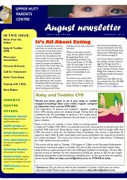 August newsletter - Parents Centres New Zealand Inc