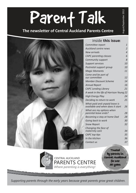 Newsletter Aug-Sept 2012 - Parents Centres New Zealand Inc