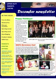 December newsletter - Parents Centres New Zealand Inc