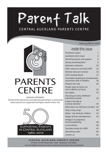 inside this issue: - Parents Centres New Zealand Inc