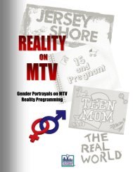 Gender Portrayals on MTV Reality Programming - Parents ...