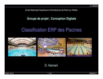 Classification ERP des Piscines - Ecole Nationale SupÃ©rieure d ...