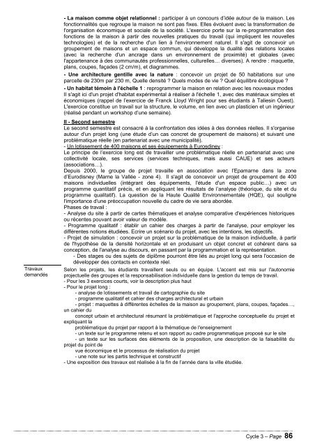 Programme d'enseignement - Ecole Nationale SupÃ©rieure d ...