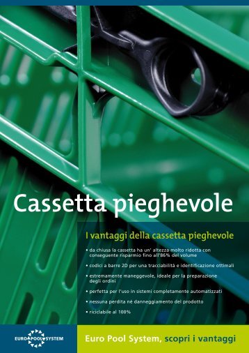 Cassetta pieghevole - Euro Pool System