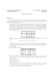 Correction du TD 1 - Paris School of Economics