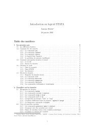 Bozio, A., 2005, Introduction au logiciel STATA, Paris ... - pierrefrancois