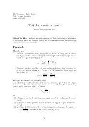 TD 3 - La demande de travail - Paris School of Economics