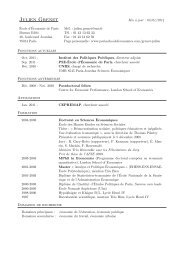 Julien Grenet â Curriculum Vitae - Paris School of Economics